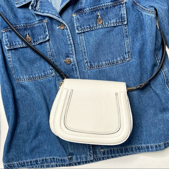Sole Society Handbags - SOLE SOCIETY White Faux Leather Crossbody Bag